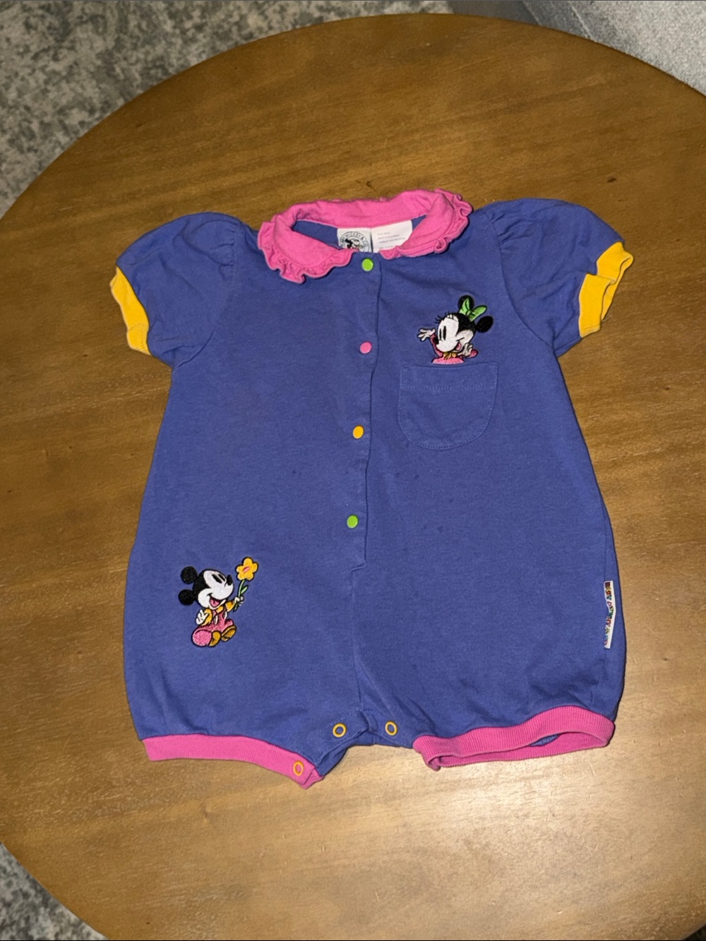 Vintage - BABY MICKEY & CO 100% Cotton Purple snap bodysuit (18M)